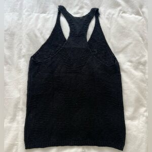 Never Worn - Black Knit Racerback Tank Top
